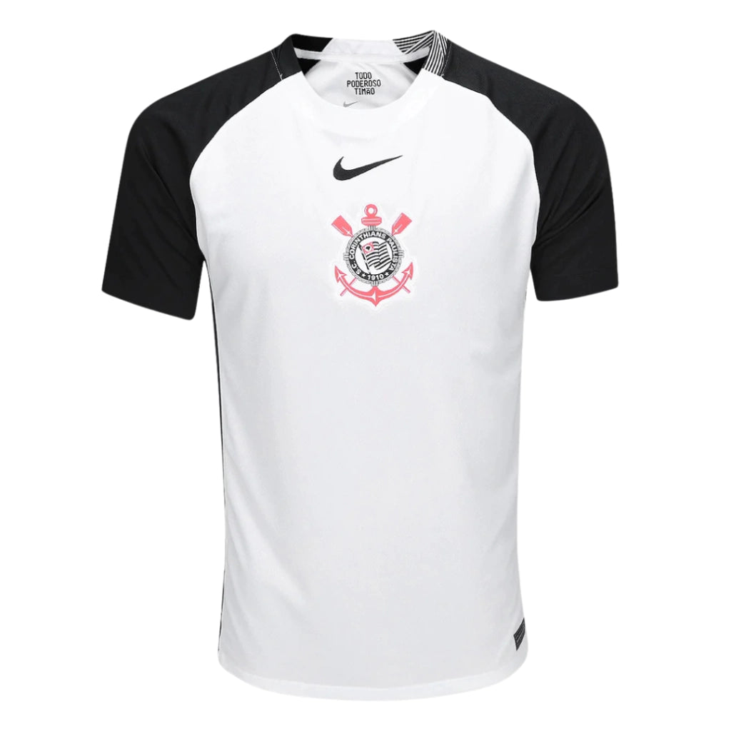 Camisa Corinthians I 25/26 Torcedor Nike Masculina - Branco+Preto