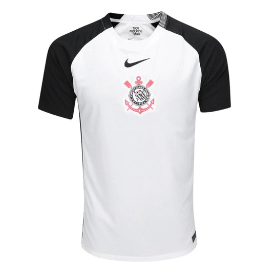 Camisa Corinthians I 25/26 Torcedor Nike Masculina - Branco+Preto